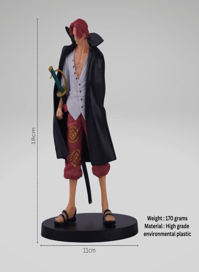 Offo One Piece Anime Shanks Action Figure [18 Cm] for Home Decors, Office Desk and Study Table, Popati - Image 4